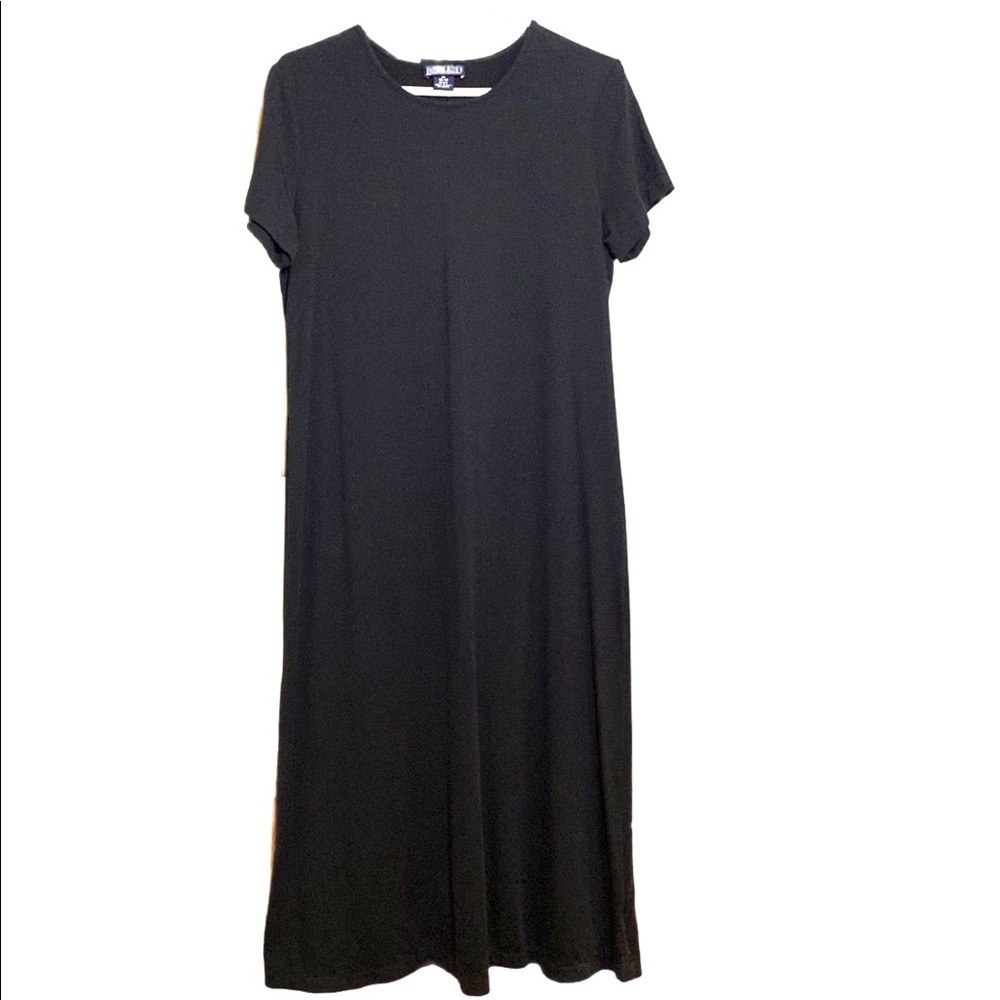 Land’s End | TRAVEL dress, stretchy knit, black, PM